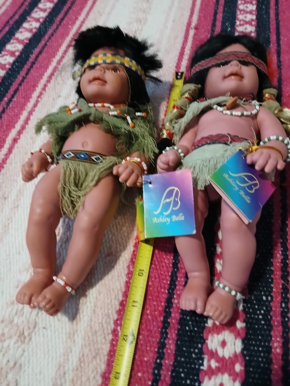 Ashley Belle Twin Native Doll Set in Striped Canoe -SET - Picture 5 of 6